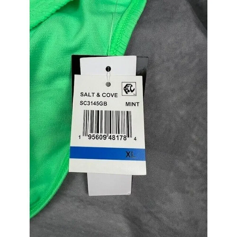 Salt + Cove Junior's Mint Mint Spark Variegated Ribbed Bikini Bottoms Size XL